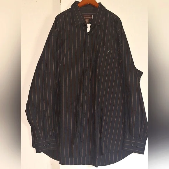 Johnston and Murphy Handcrafted Men's Button Down Long Sleeve Shirt Size XXL-NWT - Picture 2 of 9